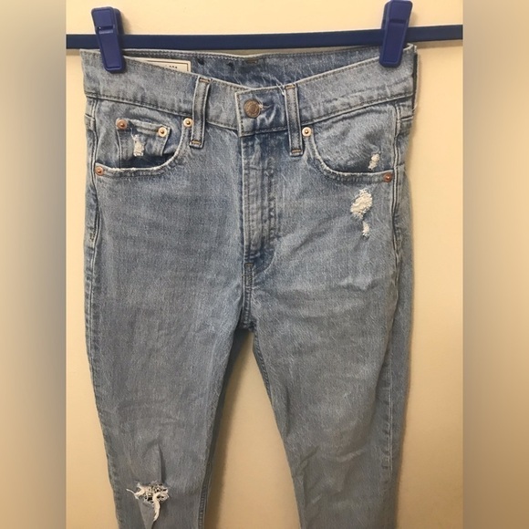 Gap high rise distressed straight jeans. size 24R - Picture 6 of 11